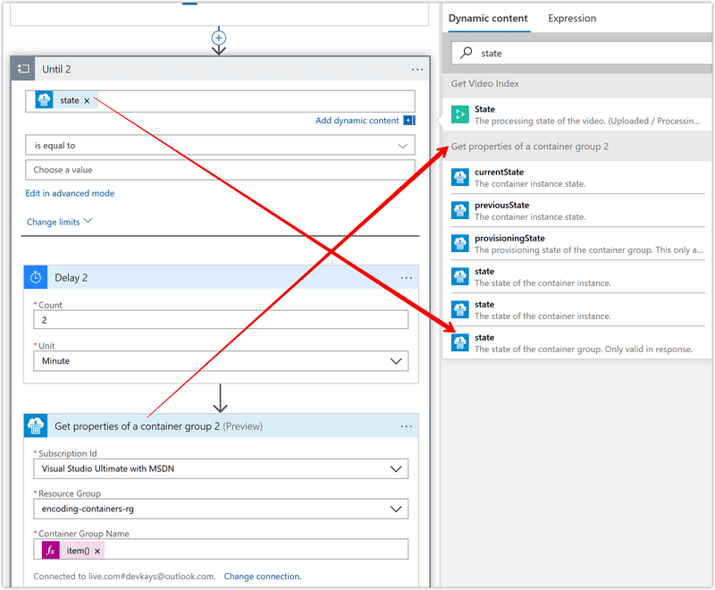 azure-av1-encoder-for-each-until-2-delay-get-container-group