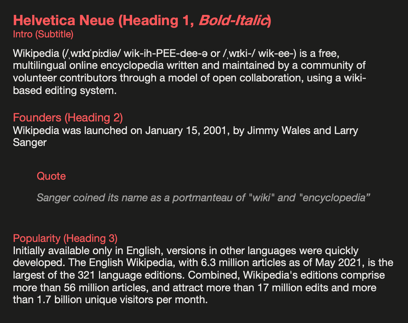 Microsoft Office helvetica neue font dark mode