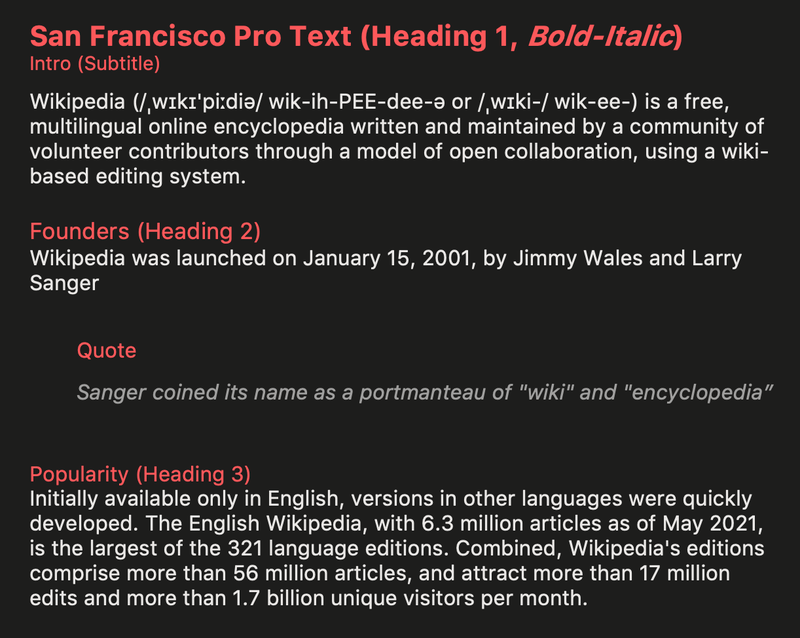 Microsoft Office San Francisco Pro neue font dark mode