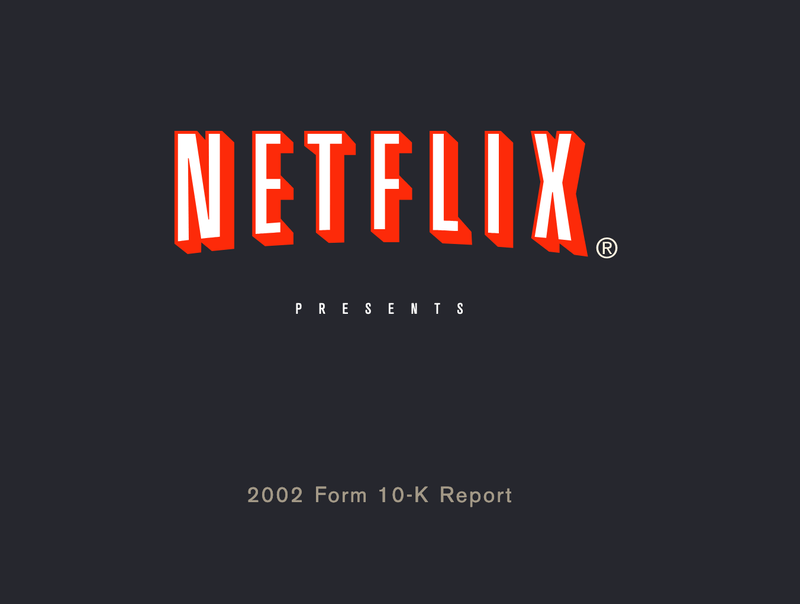Netflix annual report 2002